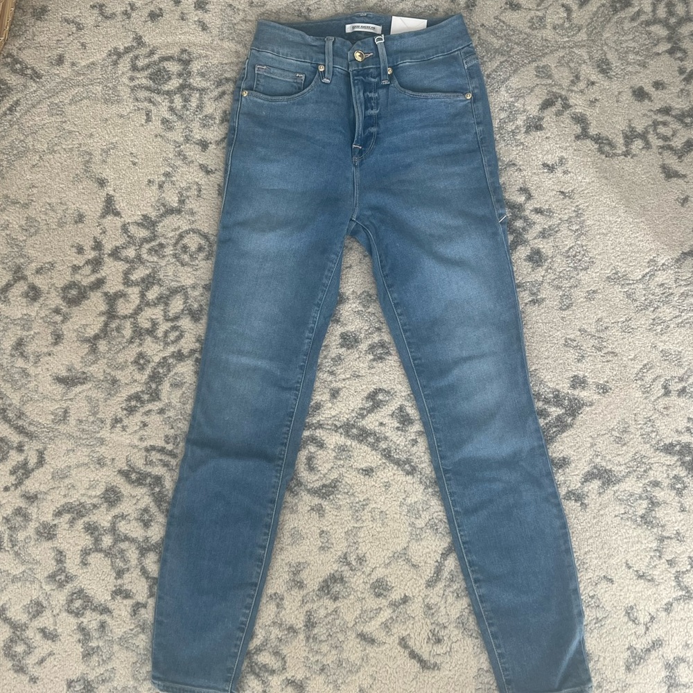 Good American Blue Ankle & Cropped Jeans
